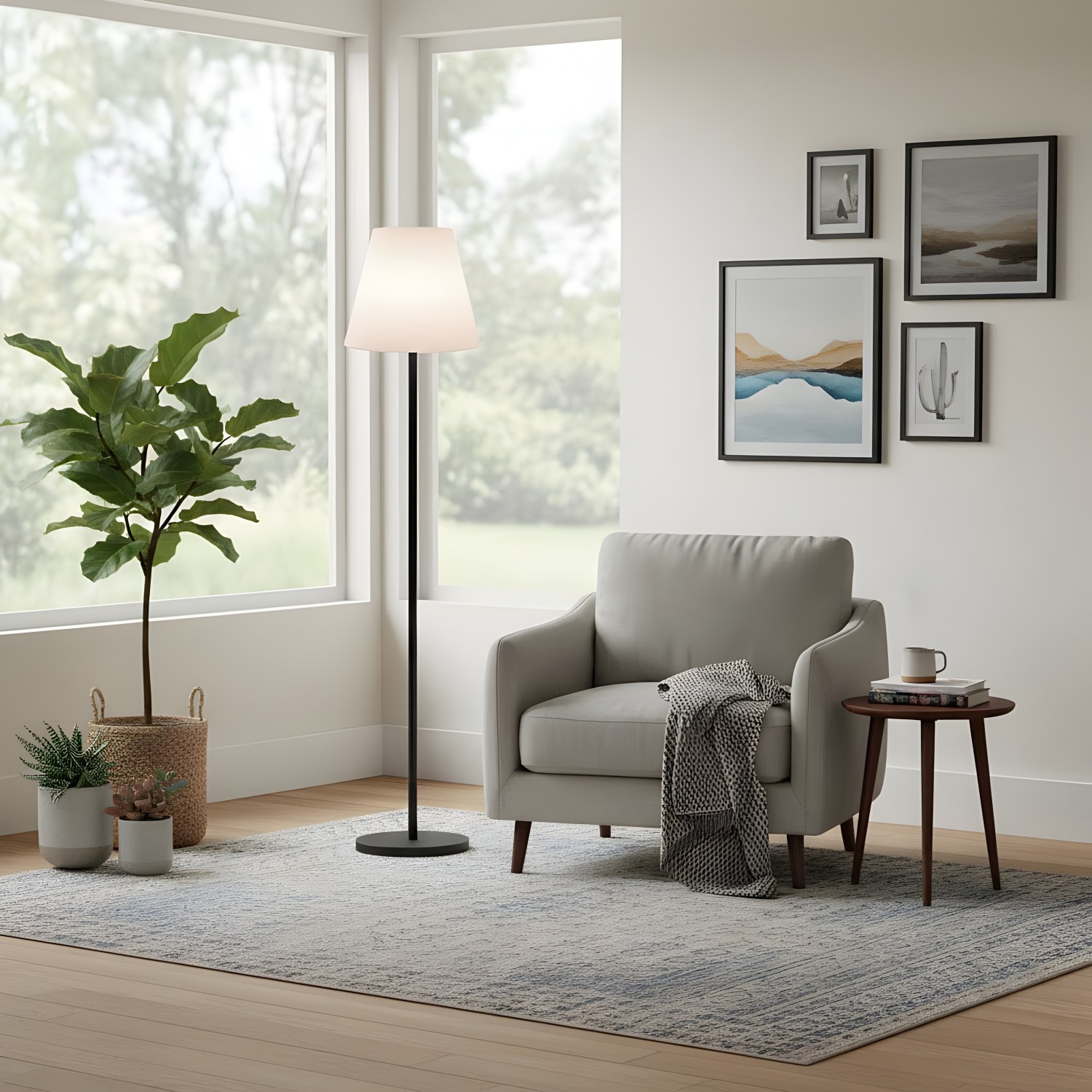 Снимка на Външна градинска лампа с абажур Shine | 149cm | IP44 | E27