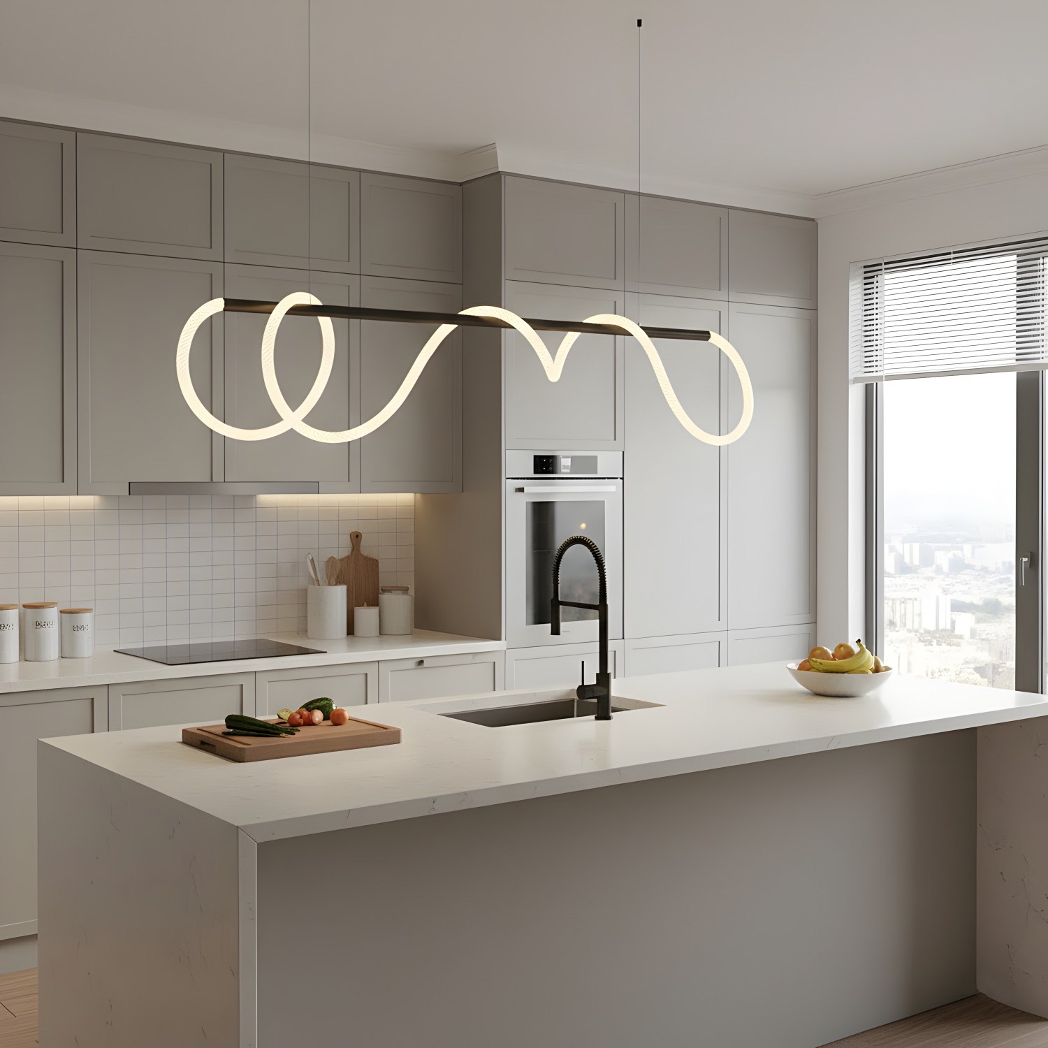 Снимка на Висяща LED лампа-въже Swing Pendant | Тип маркуч | 45W