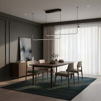 Висяща двойна линейна LED лампа Swing Ceiling | 24W | 3000-6000K