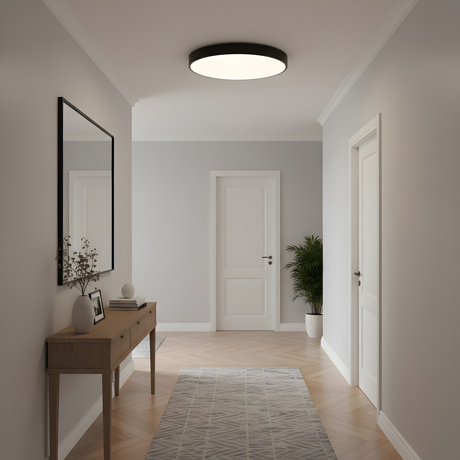 Детайлно изображение на Кръгла LED плафониера Veny | Три размера | IP44 Снимка на Кръгла LED плафониера Veny | Три размера | IP44