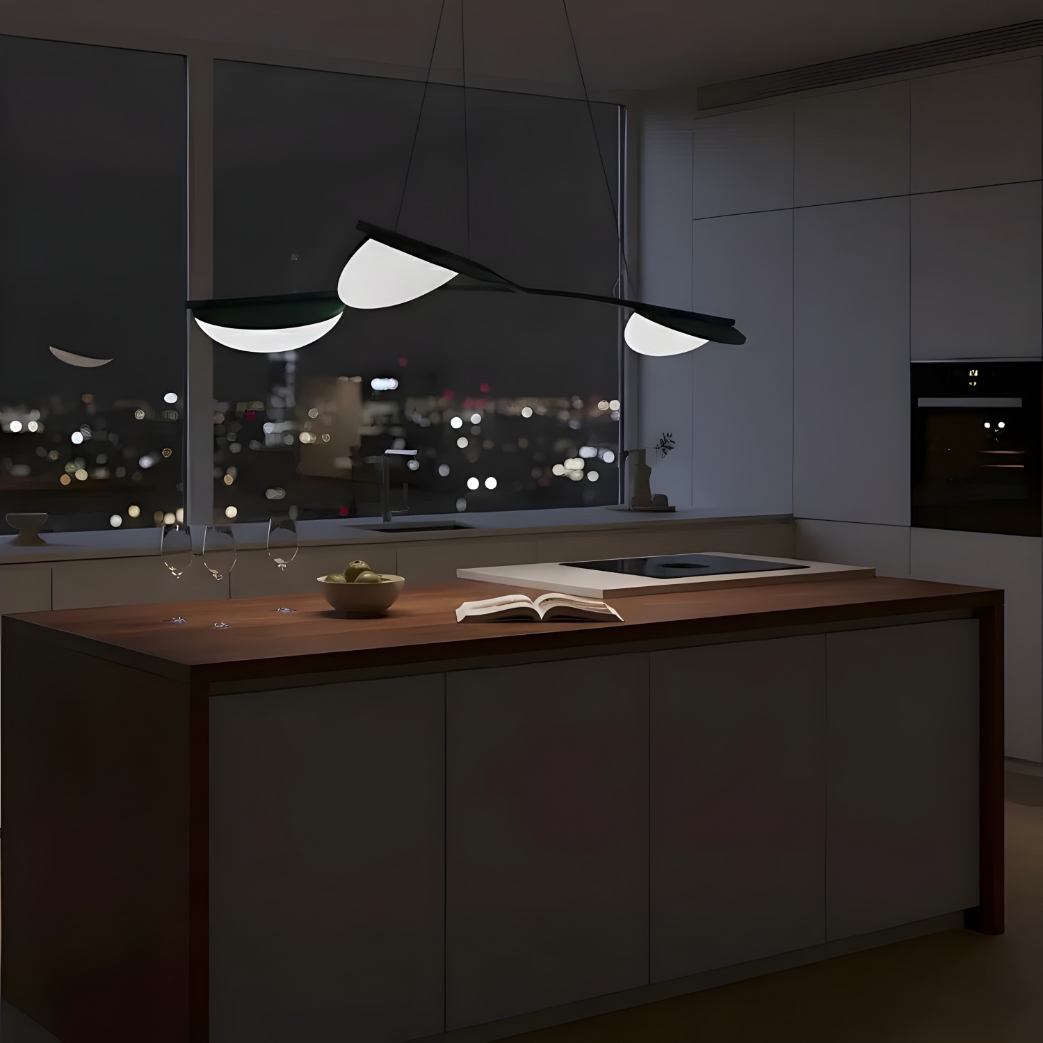 Детайлно изображение на Тюркоазен дизайнерски полилей Zawa | 45W | 161cm | 3000K Снимка на Тюркоазен дизайнерски полилей Zawa | 45W | 161cm | 3000K