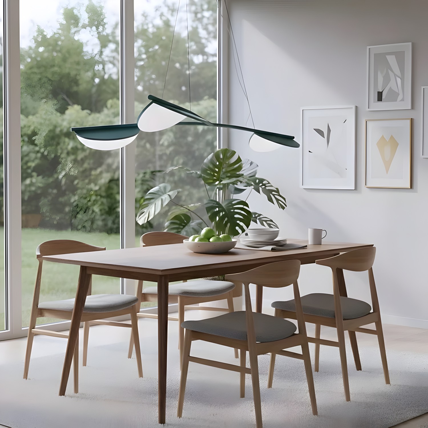 Детайлно изображение на Тюркоазен дизайнерски полилей Zawa | 45W | 161cm | 3000K Снимка на Тюркоазен дизайнерски полилей Zawa | 45W | 161cm | 3000K