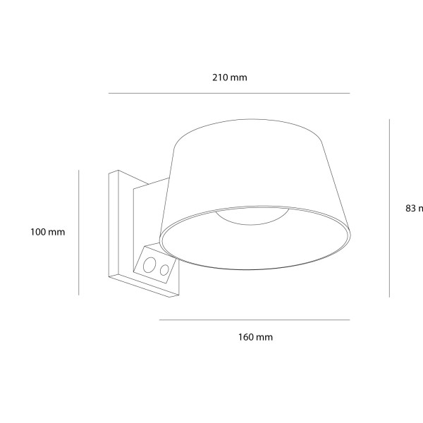 Снимка на Соларен фасаден LED аплик с PIR сензор Ailo | 4.35W | 3000K | IP54