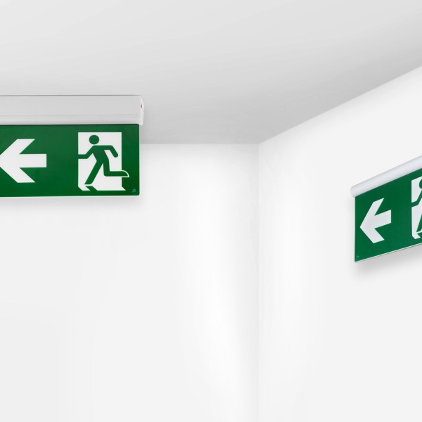 Снимка на Евакуационна LED EXIT табела Gate | Въртяща се основа | Работа до 3 часа