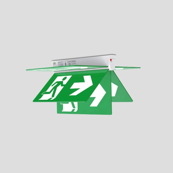Снимка на Евакуационна LED EXIT табела Gate | Въртяща се основа | Работа до 3 часа