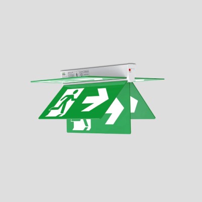 Евакуационна LED EXIT табела Gate | Въртяща се основа | Работа до 3 часа