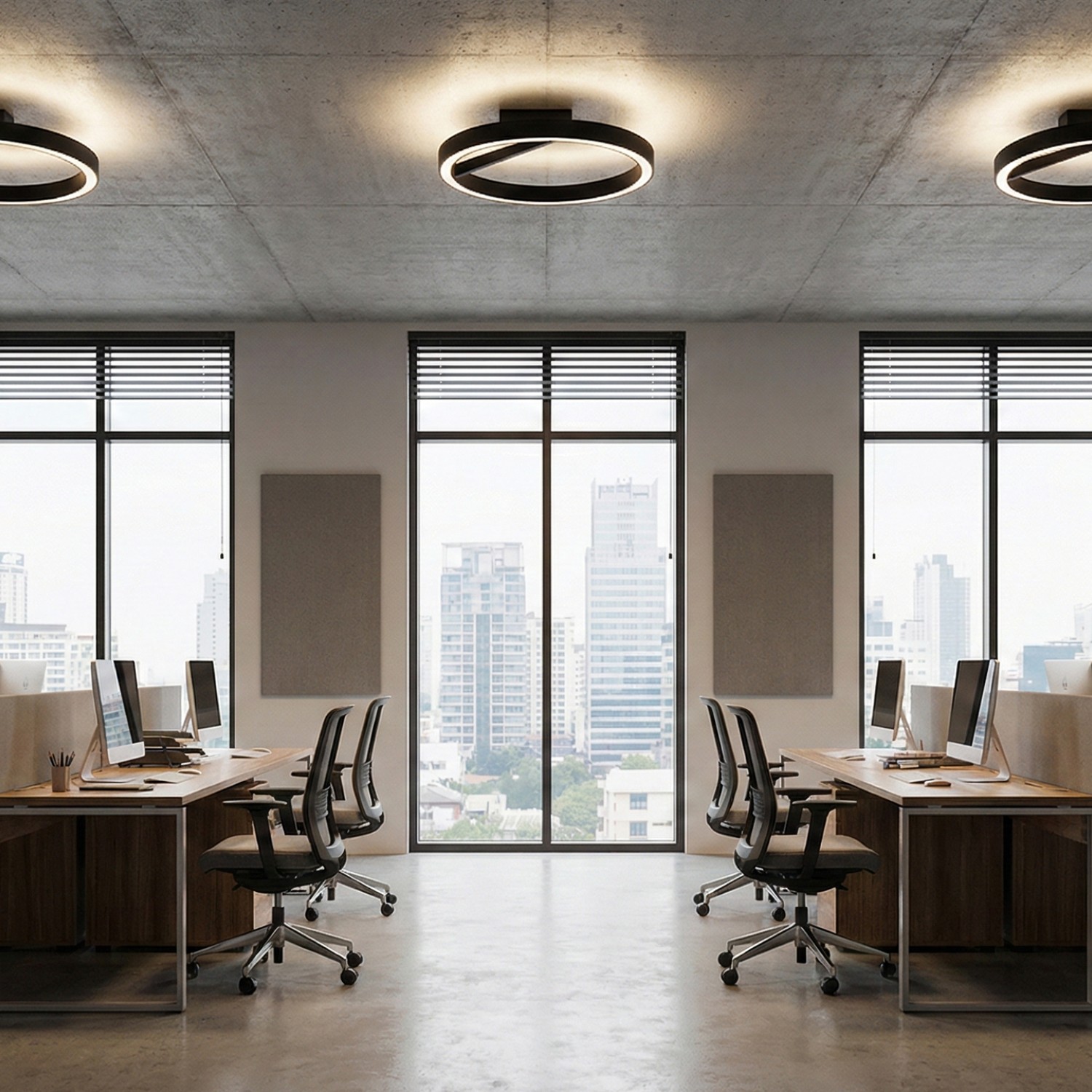 Детайлно изображение на Кръгла LED лампа за таван Up&Down Axis | Двупосочно светене | 3000K | 50W Снимка на Кръгла LED лампа за таван Up&Down Axis | Двупосочно светене | 3000K | 50W