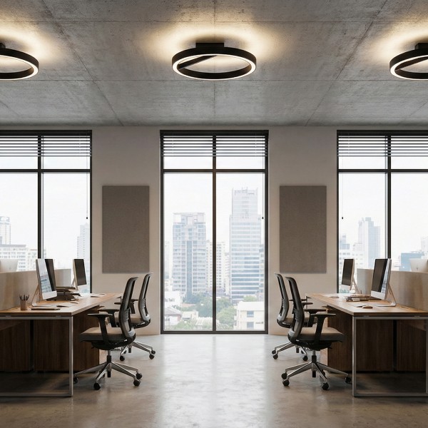 Детайлно изображение на Кръгла LED лампа за таван Up&Down Axis | Двупосочно светене | 3000K | 50W Снимка на Кръгла LED лампа за таван Up&Down Axis | Двупосочно светене | 3000K | 50W