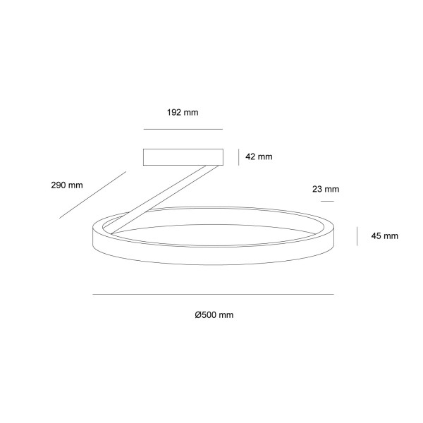 Детайлно изображение на Кръгла LED лампа за таван Up&Down Axis | Двупосочно светене | 3000K | 50W Снимка на Кръгла LED лампа за таван Up&Down Axis | Двупосочно светене | 3000K | 50W
