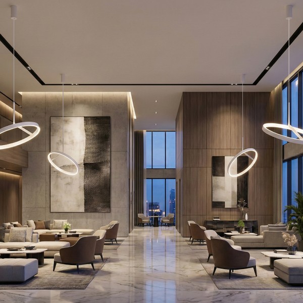 Детайлно изображение на Висящa LED лампа Up&Down Axis | Двупосочно светене | 60W | 3000K Снимка на Висящa LED лампа Up&Down Axis | Двупосочно светене | 60W | 3000K