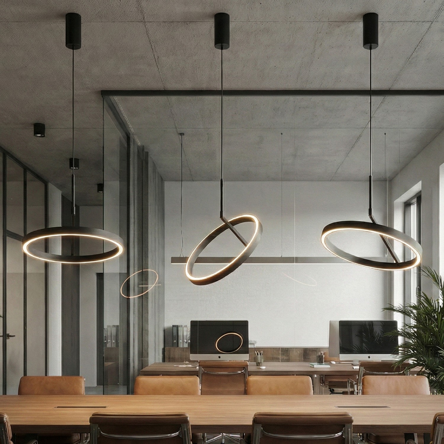 Детайлно изображение на Висящa LED лампа Up&Down Axis | Двупосочно светене | 60W | 3000K Снимка на Висящa LED лампа Up&Down Axis | Двупосочно светене | 60W | 3000K