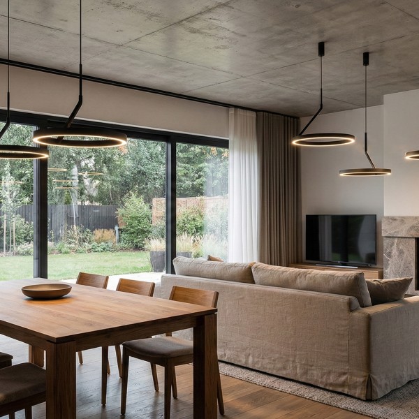 Детайлно изображение на Висящa LED лампа Up&Down Axis | Двупосочно светене | 60W | 3000K Снимка на Висящa LED лампа Up&Down Axis | Двупосочно светене | 60W | 3000K