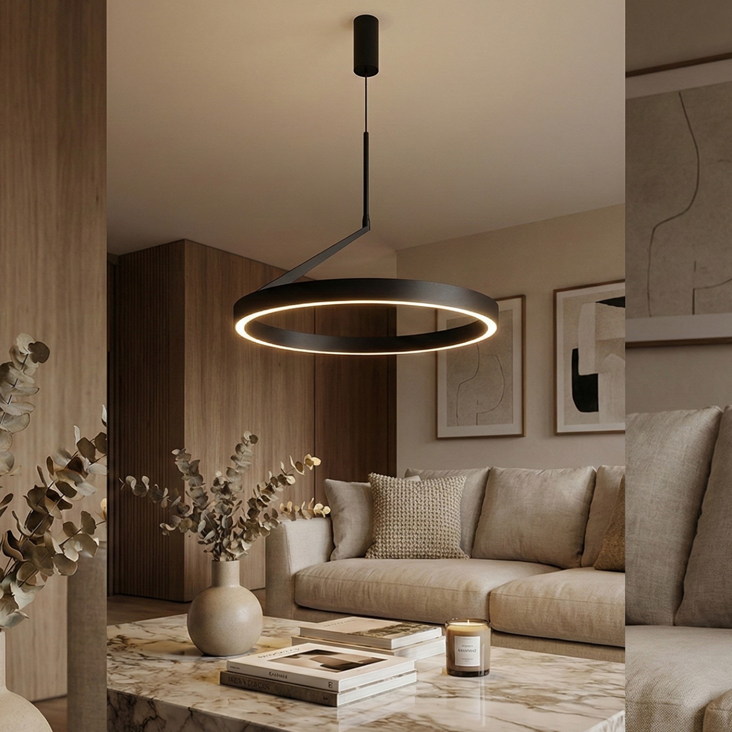 Детайлно изображение на Висяща LED лампа Up&Down Axis | Двупосочно светене | 60W | 3000K Снимка на Висяща LED лампа Up&Down Axis | Двупосочно светене | 60W | 3000K