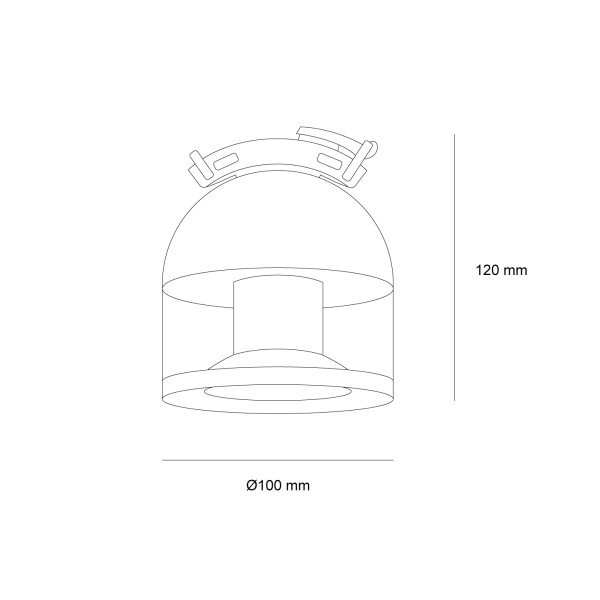 Снимка на Висящо осветление за колан Spotlight Glass Belt (Ø100 мм) - Belt System 25mm
