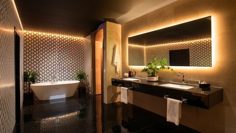 Как се монтира LED огледало в банята