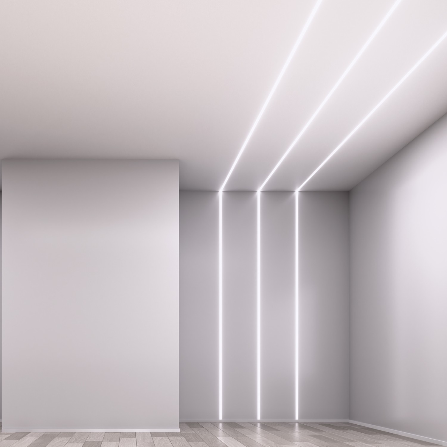 Снимка на Алуминиев профил за LED лента Trimless Strap Line PRO | 76×15 мм | Вграден монтаж | 1 метър