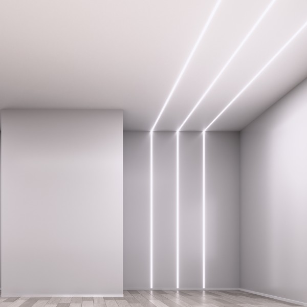 Снимка на Алуминиев профил за LED лента Trimless Strap Line PRO | 76×15 мм | Вграден монтаж | 1 метър