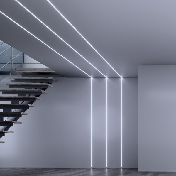 Снимка на Алуминиев профил за LED лента Trimless Strap Line PRO | 76×15 мм | Вграден монтаж | 1 метър