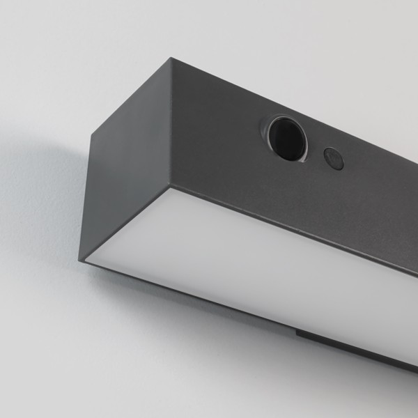 Снимка на Соларен фасаден LED аплик Bright | PIR сензор | 1.5W | IP54