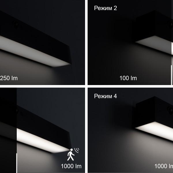 Снимка на Соларен фасаден LED аплик Bright | PIR сензор | 1.5W | IP54