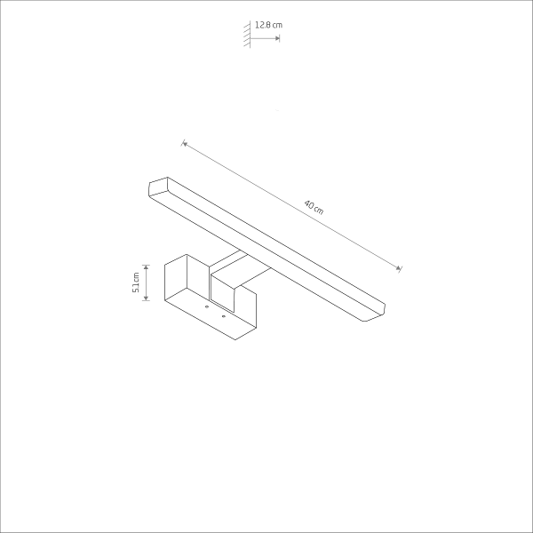 Детайлно изображение на Стенен LED аплик Cezanne Chrome S | Хром | 8W | 3000K | IP44 Снимка на Стенен LED аплик Cezanne Chrome S | Хром | 8W | 3000K | IP44