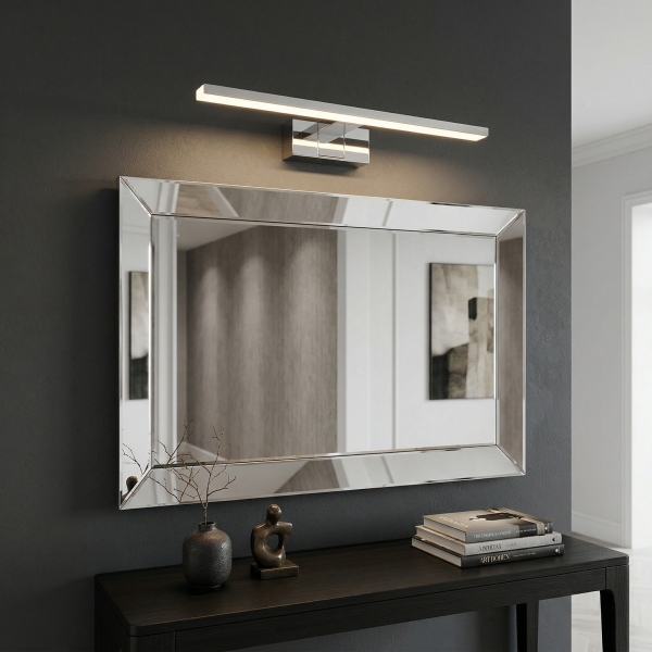 Детайлно изображение на Стенен LED аплик Cezanne Chrome S | Хром | 8W | 3000K | IP44 Снимка на Стенен LED аплик Cezanne Chrome S | Хром | 8W | 3000K | IP44