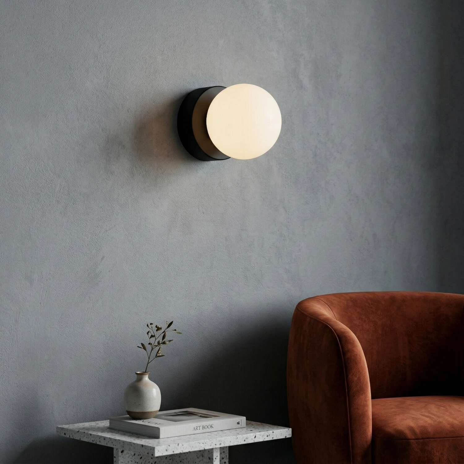 Детайлно изображение на Стенен аплик Brazos BL I WL | Черен | 25W | IP44 | G9 Снимка на Стенен аплик Brazos BL I WL | Черен | 25W | IP44 | G9