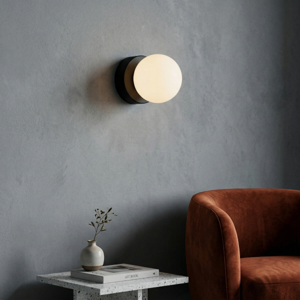 Детайлно изображение на Стенен аплик Brazos BL I WL | Черен | 25W | IP44 | G9 Снимка на Стенен аплик Brazos BL I WL | Черен | 25W | IP44 | G9