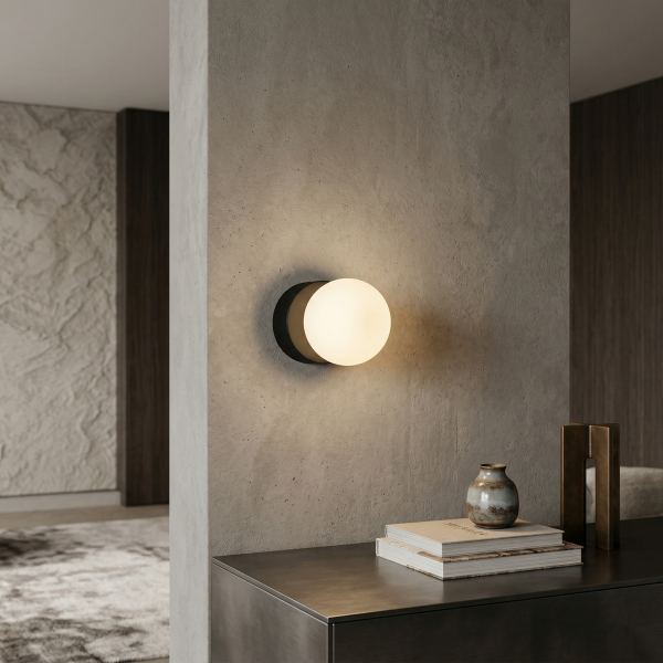 Детайлно изображение на Стенен аплик Brazos BL I WL | Черен | 25W | IP44 | G9 Снимка на Стенен аплик Brazos BL I WL | Черен | 25W | IP44 | G9