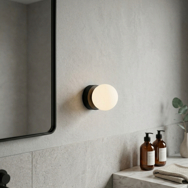 Детайлно изображение на Стенен аплик Brazos BL I WL | Черен | 25W | IP44 | G9 Снимка на Стенен аплик Brazos BL I WL | Черен | 25W | IP44 | G9