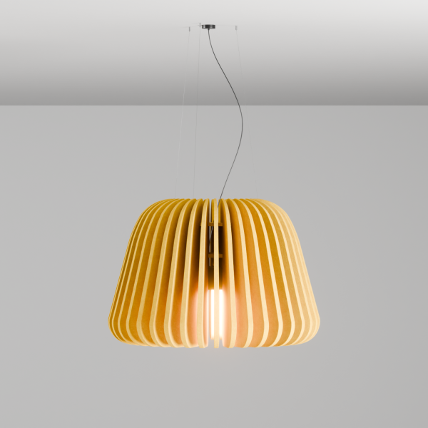 Детайлно изображение на Акустична LED лампа Echo с филц панели | Звукопоглъщаща Снимка на Акустична LED лампа Echo с филц панели | Звукопоглъщаща