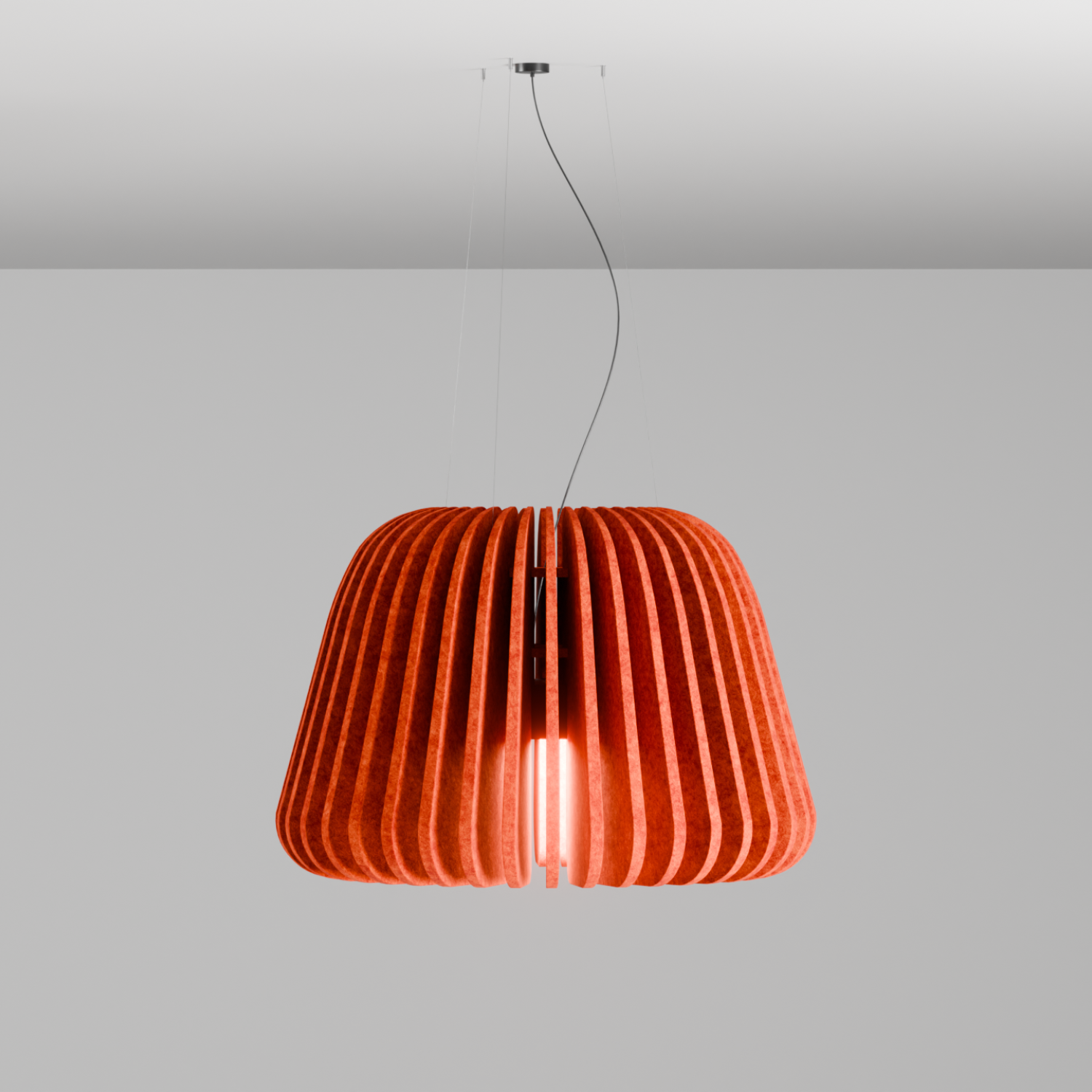 Детайлно изображение на Акустична LED лампа Echo с филц панели | Звукопоглъщаща Снимка на Акустична LED лампа Echo с филц панели | Звукопоглъщаща