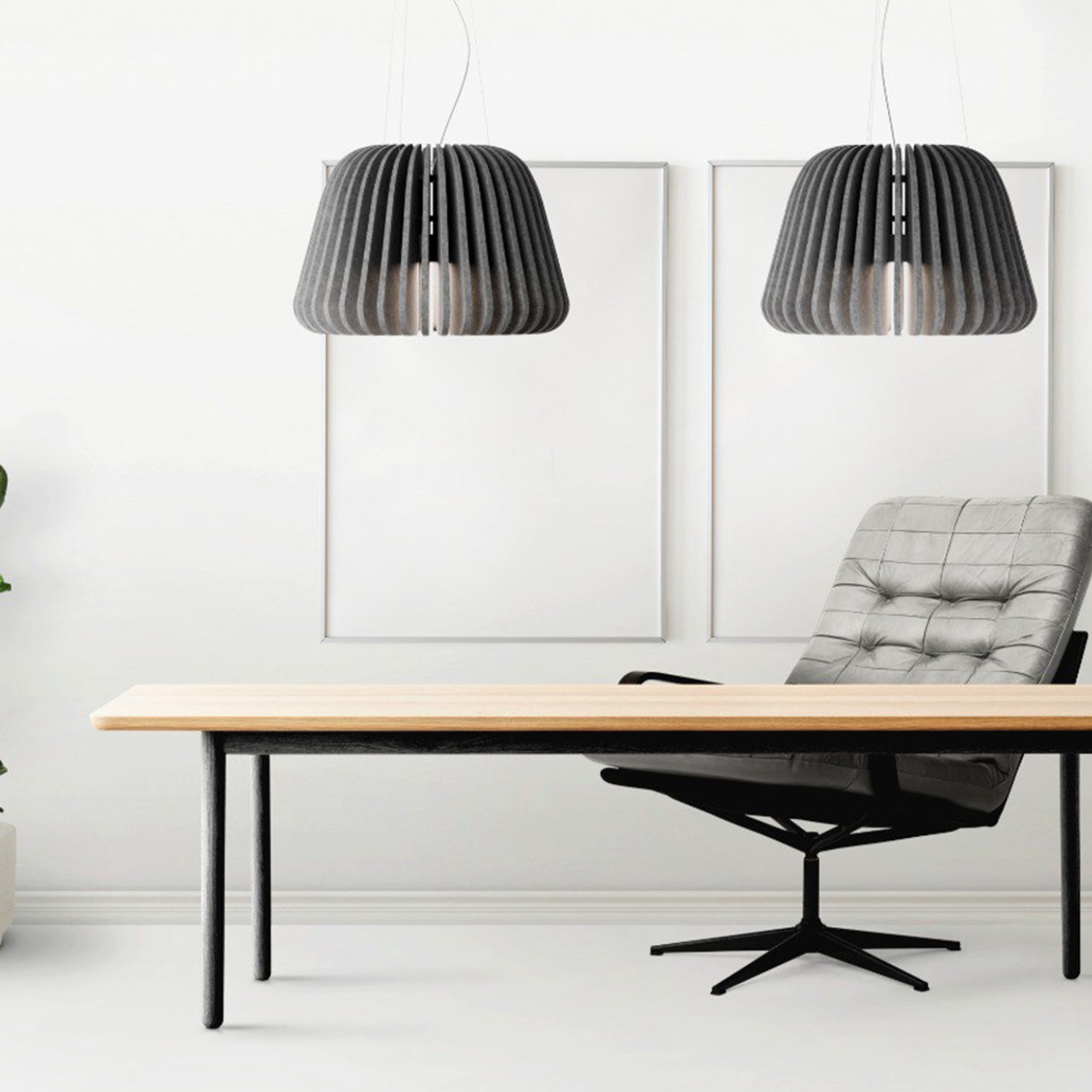 Детайлно изображение на Акустична LED лампа Echo с филц панели | Звукопоглъщаща Снимка на Акустична LED лампа Echo с филц панели | Звукопоглъщаща