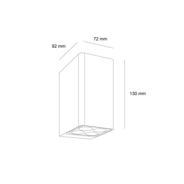 Снимка на Фасаден LED аплик Phantom | Двупосочно светене | 8W | 3000K