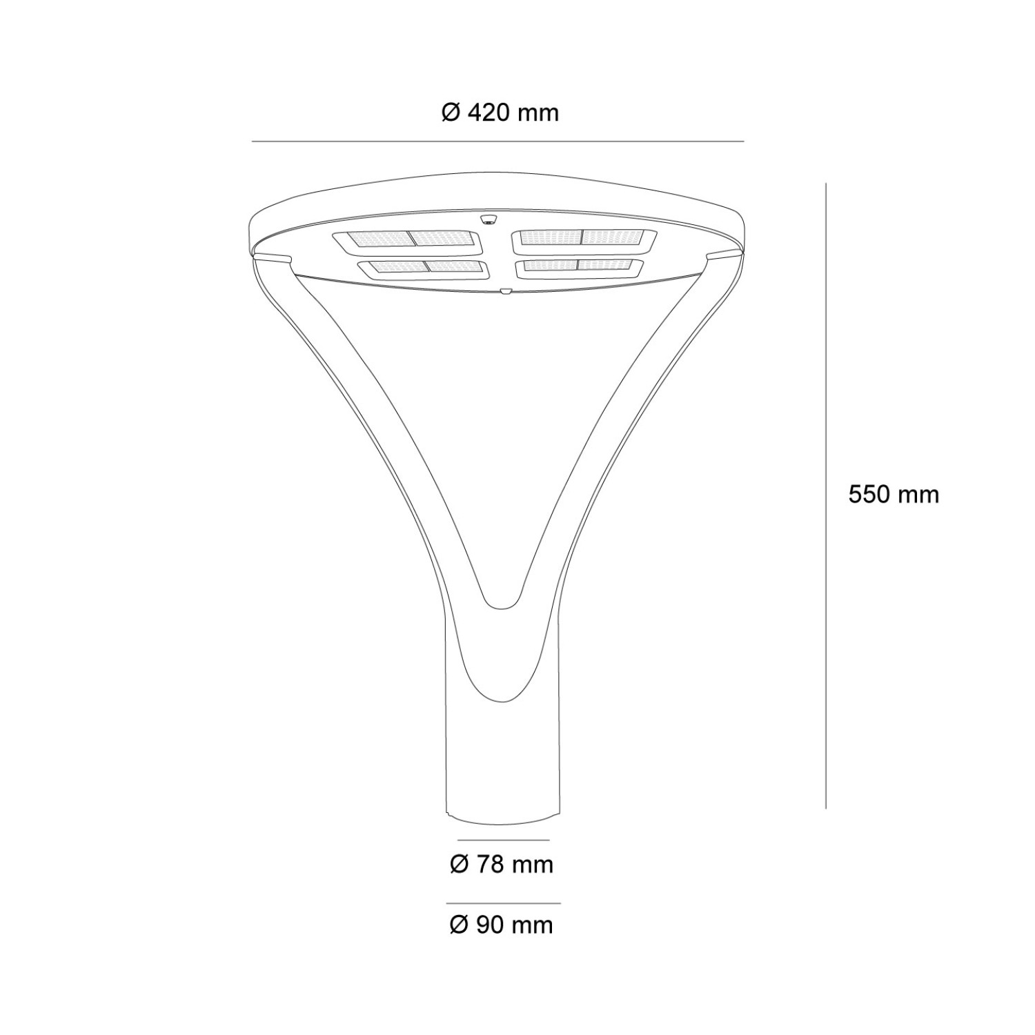 Снимка на Паркова LED лампа Escape | 60W | IP66 | 4000K