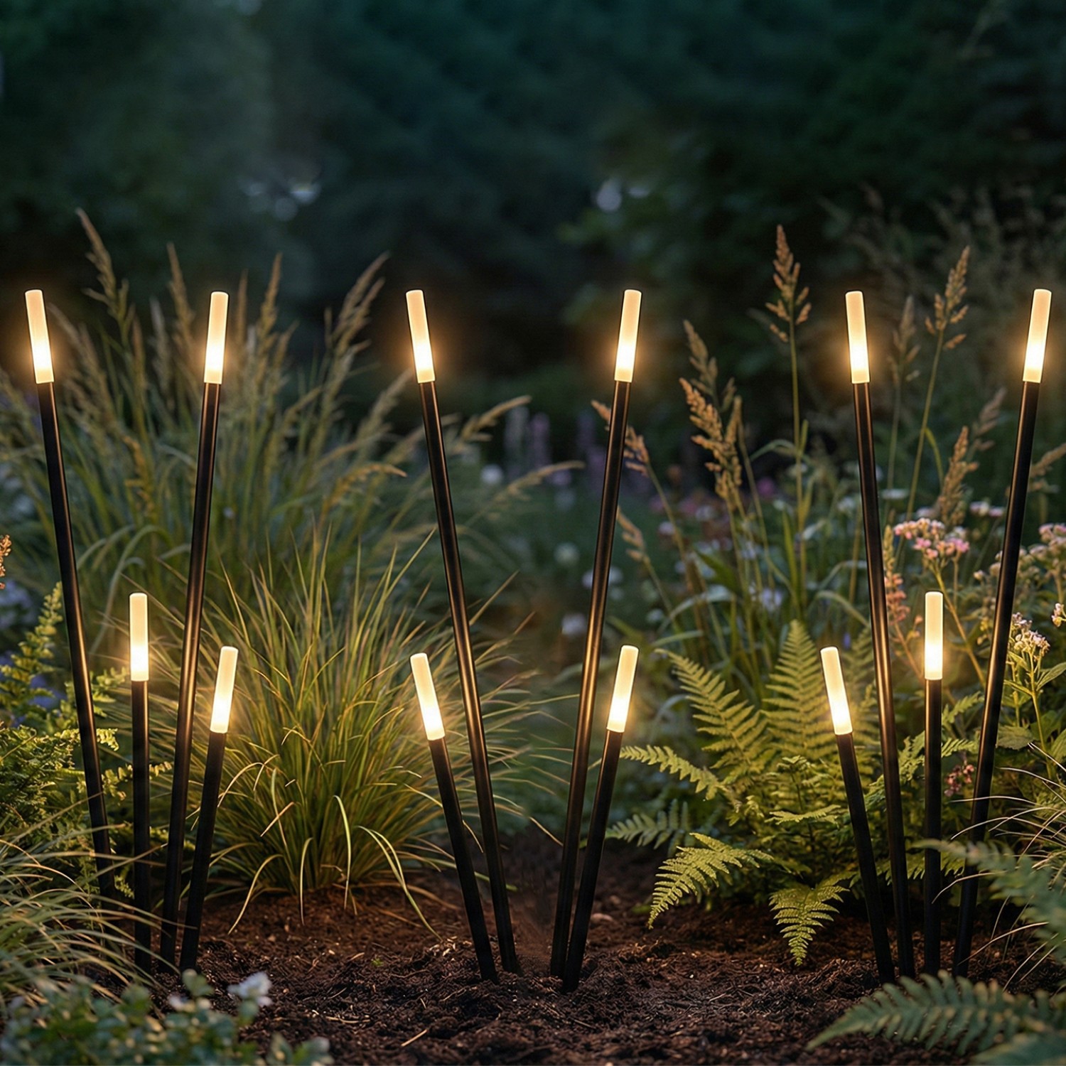 Снимка на Градинска LED лампа Grass | Комлект 4 броя | 3000K | 12W