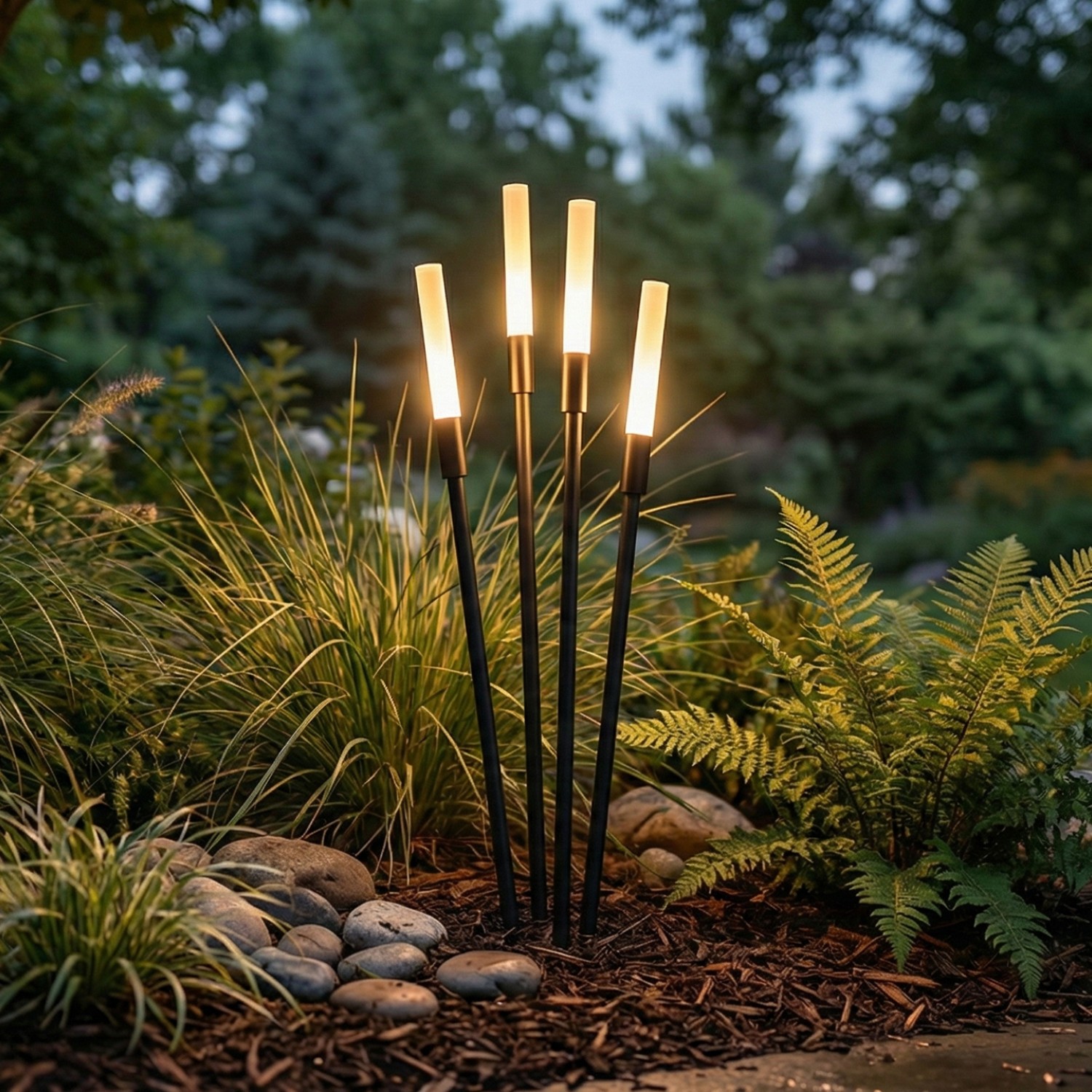 Снимка на Градинска LED лампа Grass | Комлект 4 броя | 3000K | 12W