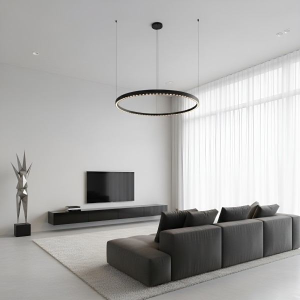 Снимка на Висящ LED полилей Cool Dark | Кръгла форма | Насочена светлина