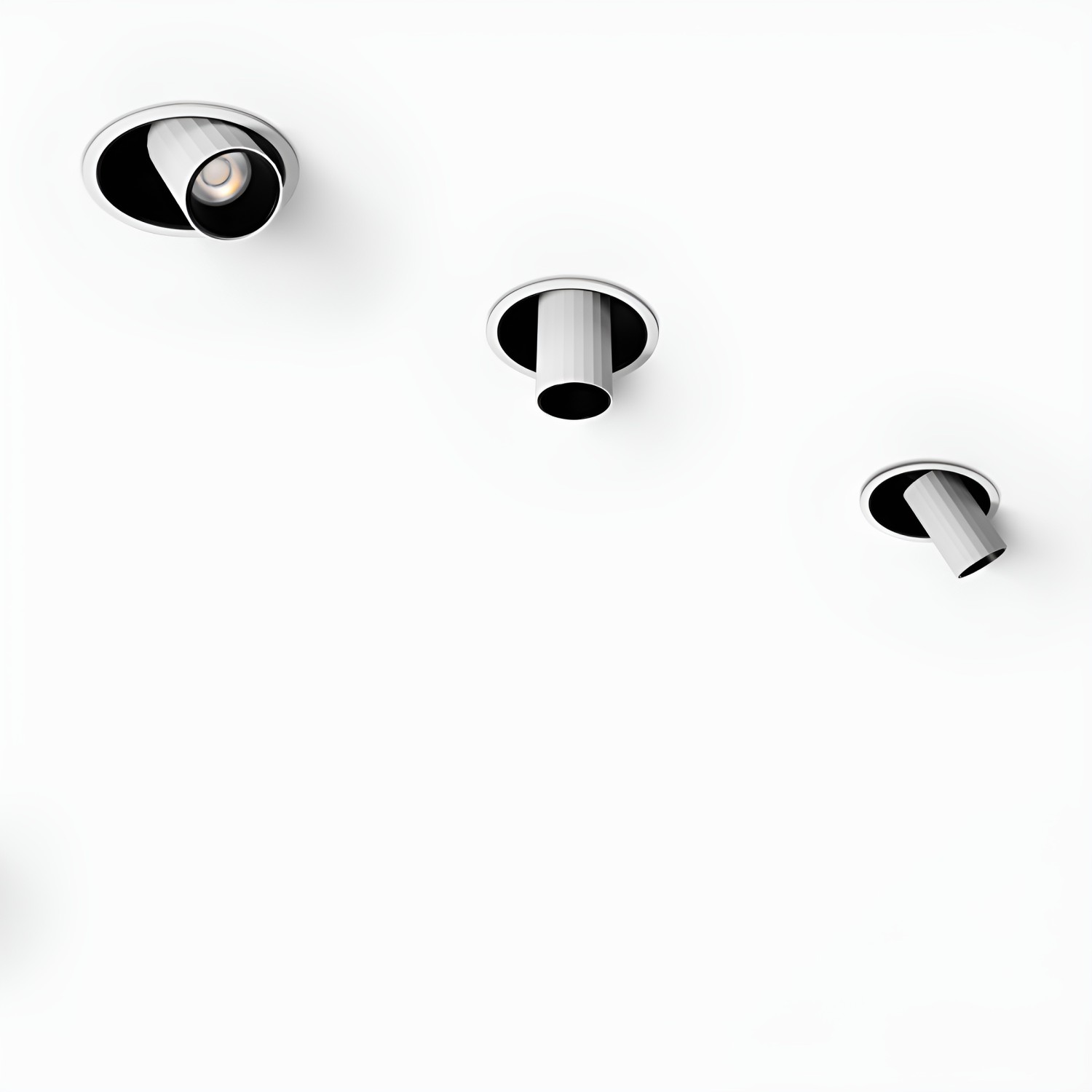 Снимка на LED луна за вграждане Dani ВМ | Бяло с черно | 7W | 3000K