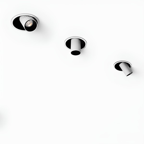 Снимка на LED луна за вграждане Dani ВМ | Бяло с черно | 7W | 3000K