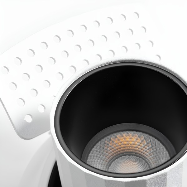 Снимка на LED луна за вграждане Dani Trimless | Бяло с черно | 7W | 3000K