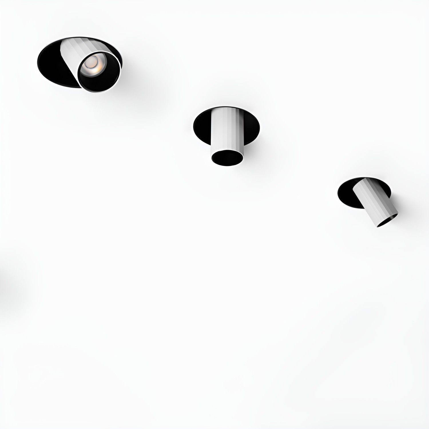 Снимка на LED луна за вграждане Dani Trimless | Бяло с черно | 7W | 3000K