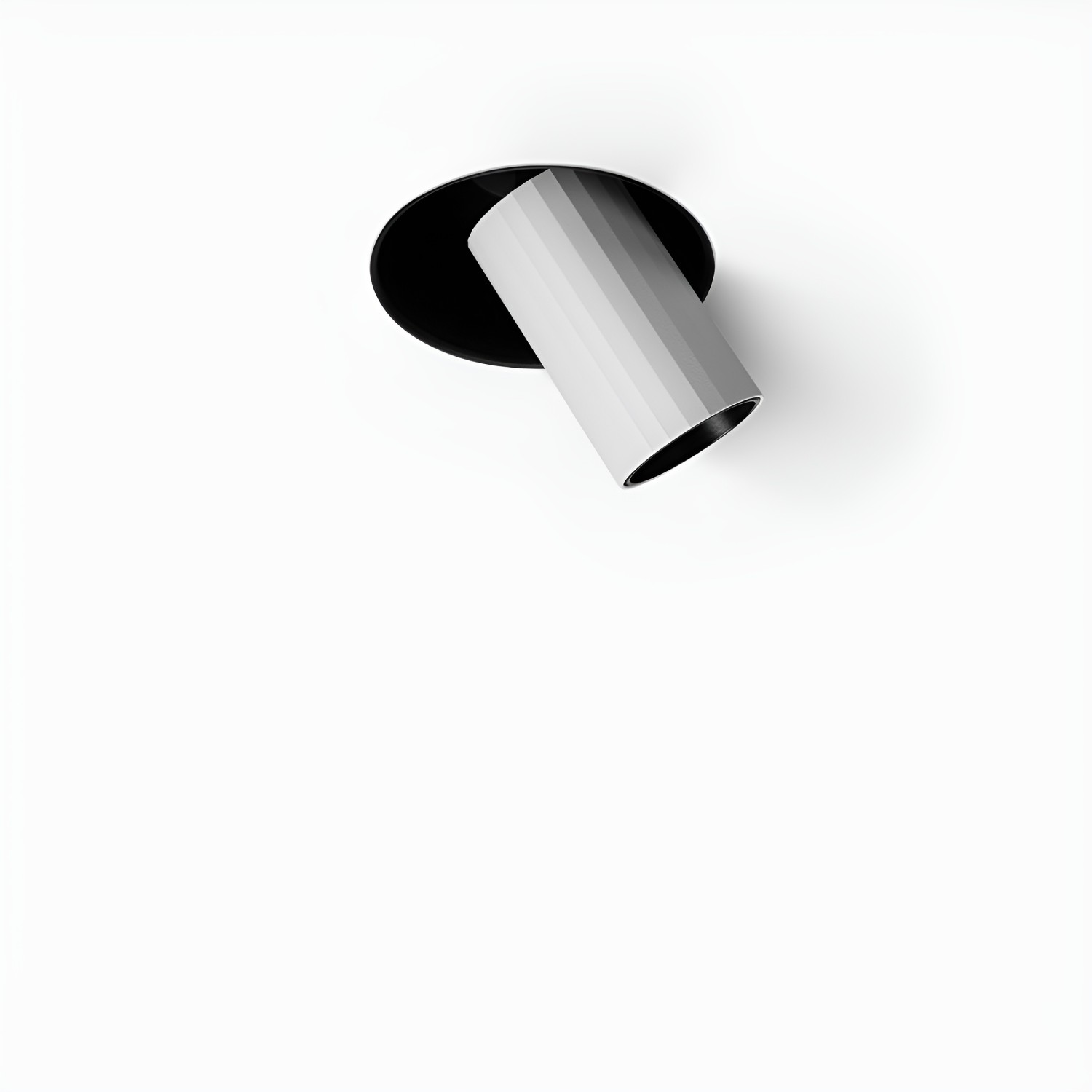 Снимка на LED луна за вграждане Dani Trimless | Бяло с черно | 7W | 3000K