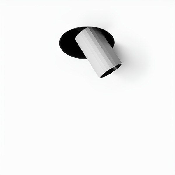 Снимка на LED луна за вграждане Dani Trimless | Бяло с черно | 7W | 3000K