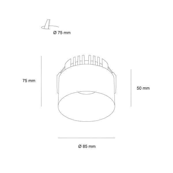 Снимка на LED луна за открит монтаж Zen RD | 10W | 3000K