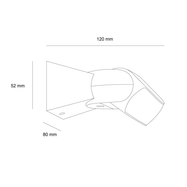 Снимка на Стенен микровълнов сензор за движение | Регулируема глава | IP65