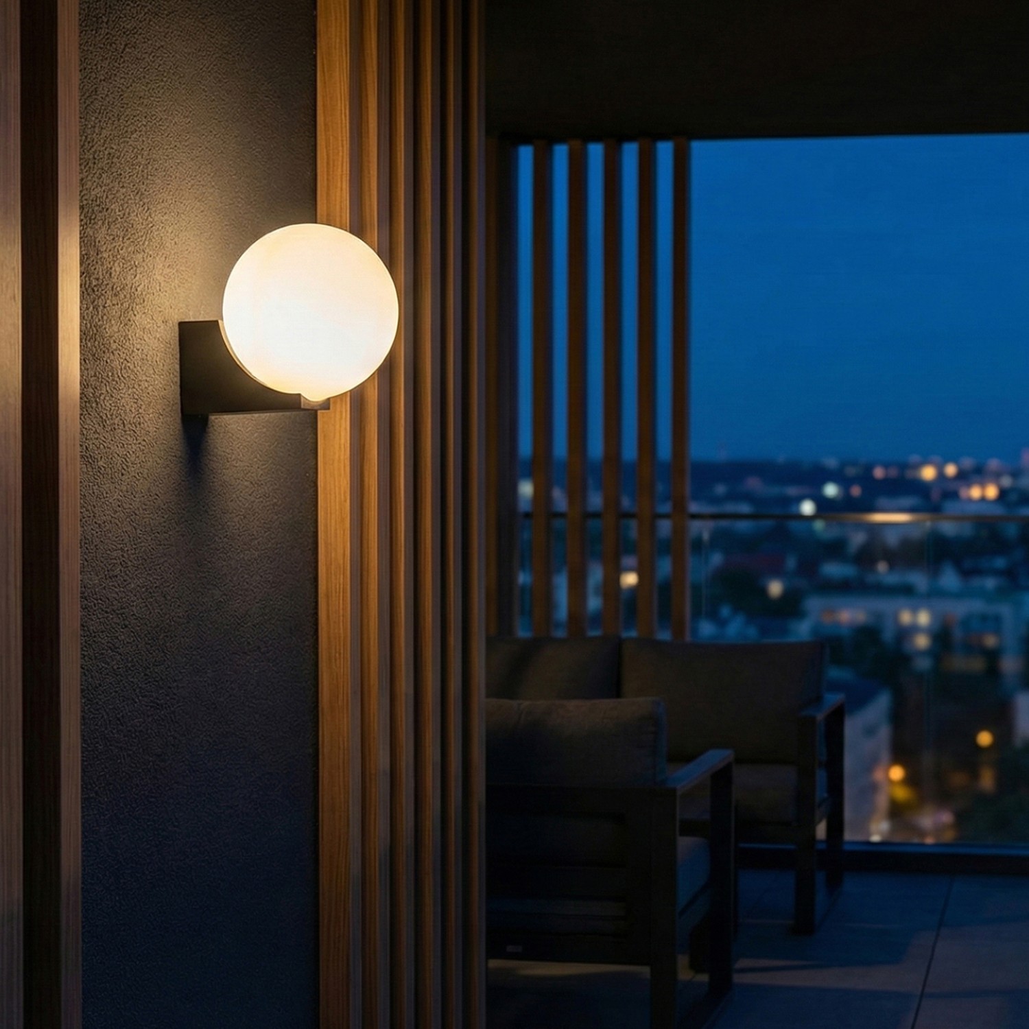 Снимка на Фасаден аплик Nora | Сферичен дифузер | IP54 | G9