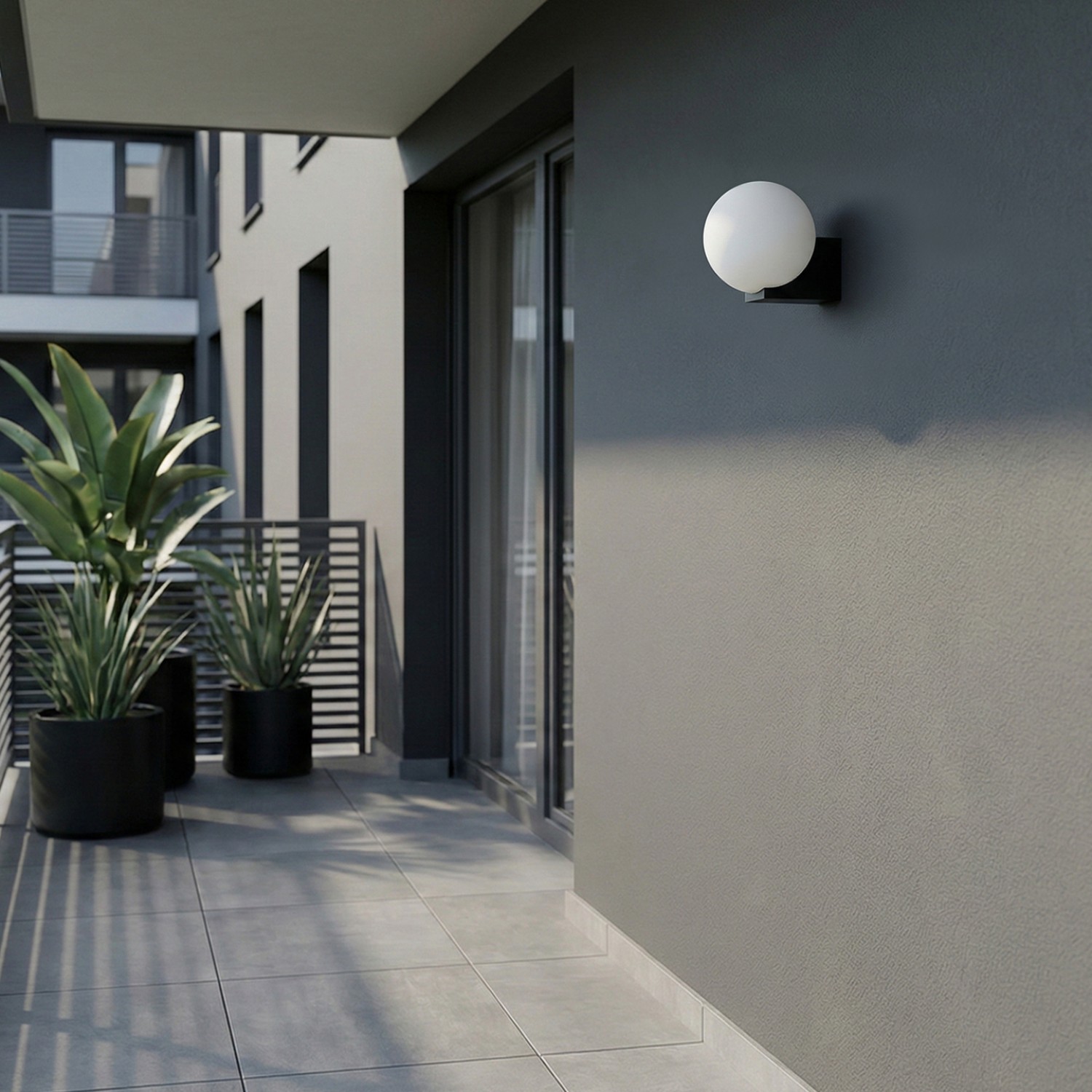 Снимка на Фасаден аплик Nora | Сферичен дифузер | IP54 | G9