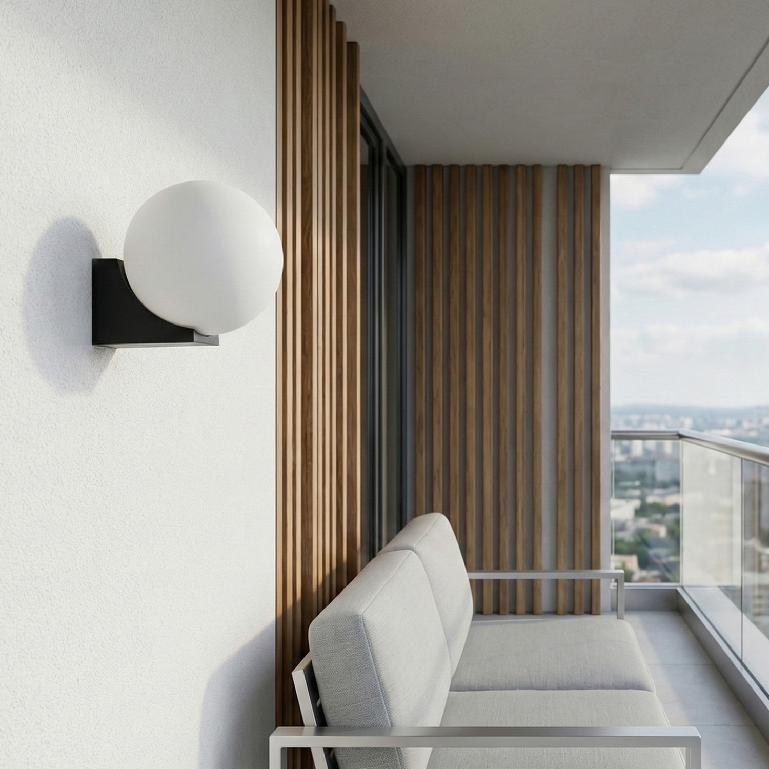 Снимка на Фасаден аплик Nora | Сферичен дифузер | IP54 | G9