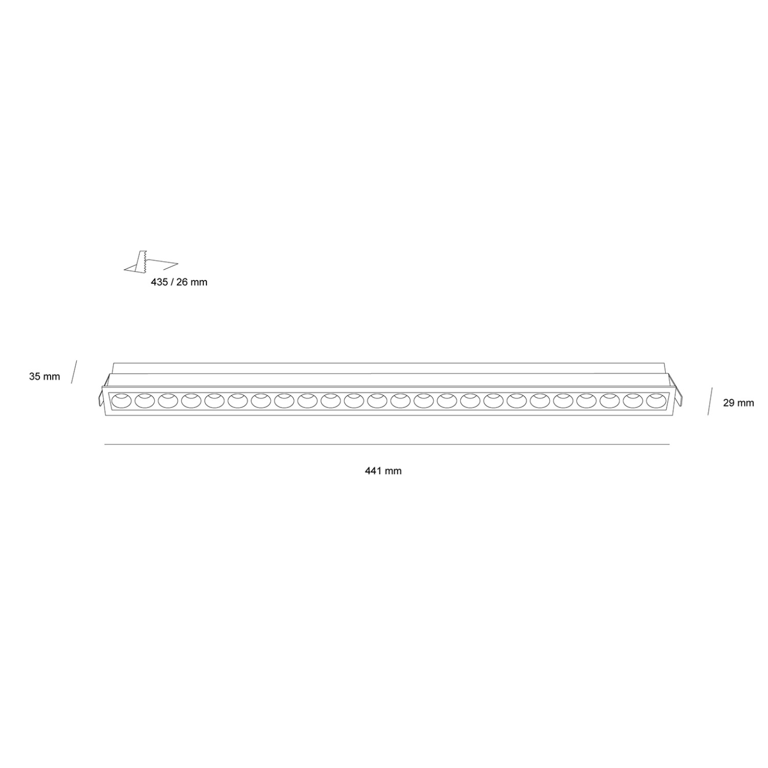 Снимка на LED луна за вграждане Pixel | 3-CCT Бутон | CRI≥90